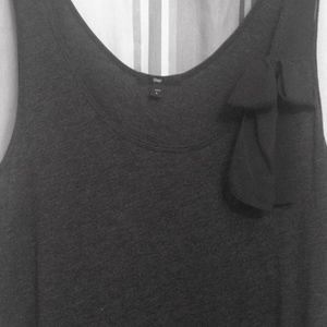 Gap Tank Top with Left Shoulder Chiffon Bow Size L